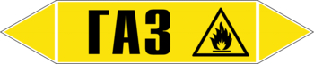 Маркировка трубопровода "газ" (пленка, 716х148 мм) - Маркировка трубопроводов - Маркировки трубопроводов "ГАЗ" - Магазин охраны труда ИЗО Стиль