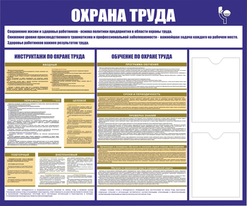 С160 Стенд охрана труда (1200х1000 мм, пластик ПВХ 3мм, алюминиевый багет золотого цвета) - Стенды - Стенды по охране труда - Магазин охраны труда ИЗО Стиль