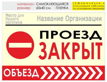 Информационный щит "объезд справа" (пленка, 60х40 см) t13 - Охрана труда на строительных площадках - Информационные щиты - Магазин охраны труда ИЗО Стиль